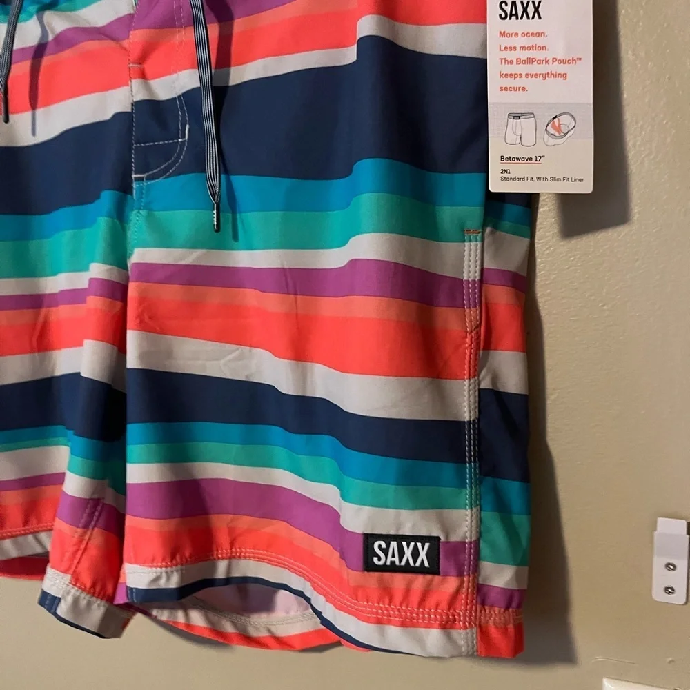 SAXX Men’s Betawave Swim Trunks NWT